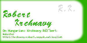 robert krchnavy business card